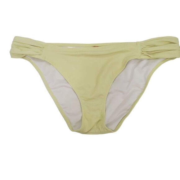 Victoria's Secret Women's Retro Pale Lime Ruched Bikini Swim Bottoms 2013 Size L - Picture 1 of 6